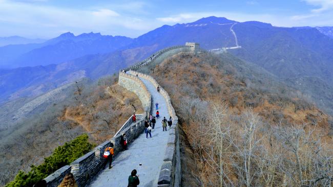 Aerial view of the Great Wall of China